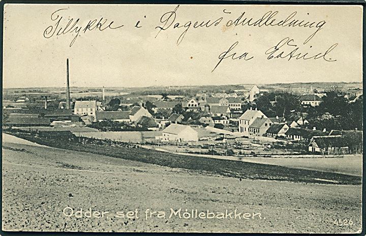 Odder set fra Møllebakken. No. 4526. 