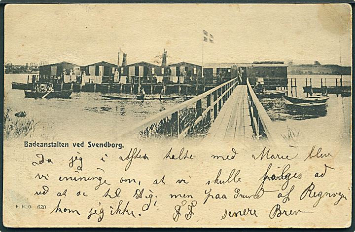 Svendborg Badeanstalt. H. H. O. no. 620. (Afrevet mærke). 