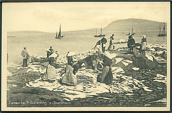 Thorshavn, fisketørring. Stenders no. 23924. Har været opklæbet.