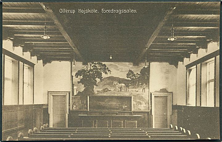 Ollerup Højskole med Foredragssalen. Stenders no. 57952. 