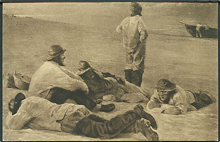 P. S. Krøyer: Fiskere paa Skagen Strand Nat. W. & M. u/no. 