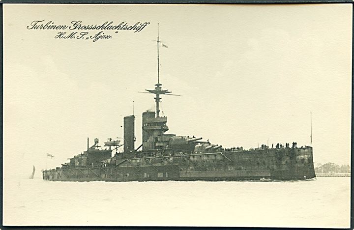 Ajax, HMS, britisk slagskib bygget 1913. U/no.