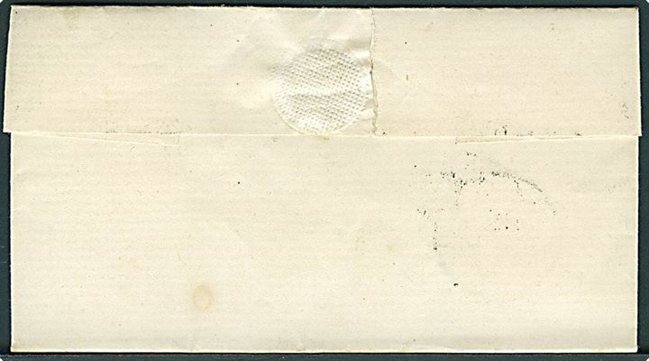 Kro-post. 4 sk. 1854 udg. på brev annulleret med nr.stempel “51” og sidestemplet antiqua Odense d. 7.2.1856 til Rønninge pr. Odense - Langeskov Kro. Brevsamligssted oprettet på Langeskov kro 1.4.1852 - 30.9.1865.