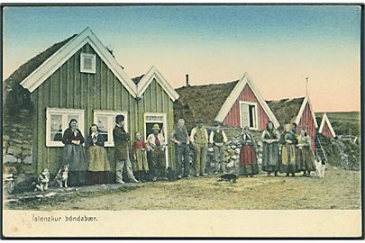 Parti fra Islandsk gård. Johnson & Kaaber nr. 16741.