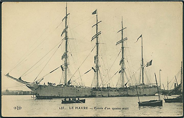 Émile Siegfried, fransk 4-mastet bark i Le Havre. No. 255.