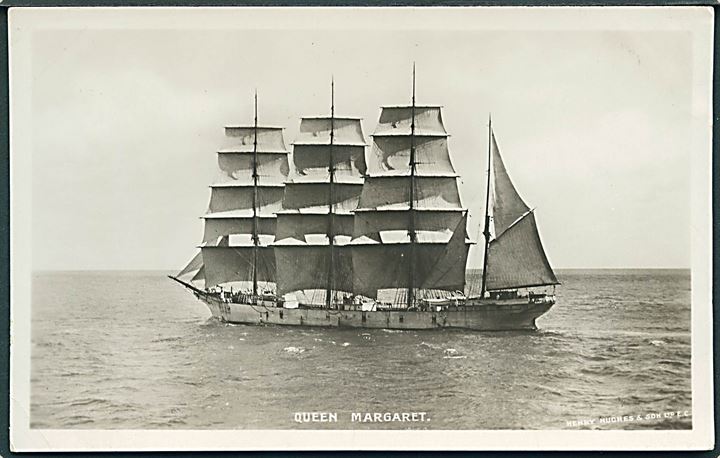 Queen Margaret, engelsk 4-mastet stålbark. Forlist ved Lizard d. 5.5.1913. H. Hughes & Sons u/no.