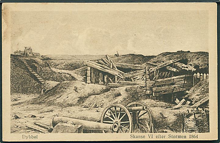 Krigen 1864. Dybbøl Skanse VI efter stormen. No. 3819.