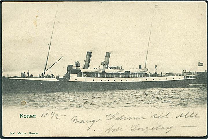 Tyskland. “Prinz Adalbert”, S/S, dampskib på ruten Korsør - Kiel. Bdr. Møller, Korsør u/no. Kvalitet 7