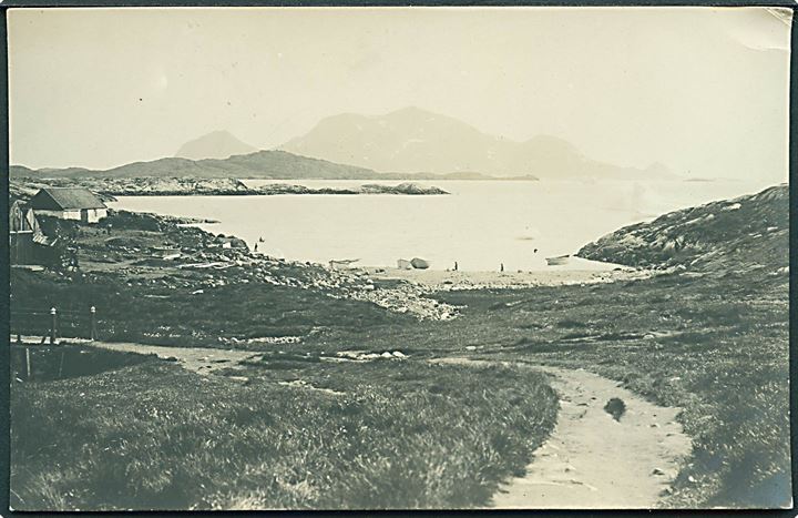 Arsuk, udsigt over fjorden. Dateret “Julen 1915”. Fotokort u/no. Kvalitet 7