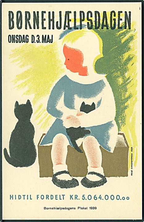 Børnehjælpsdagen. 1939. Plakat tegnet af Frede Christoffersen. Vilh. Søborg u/no. Kvalitet 9
