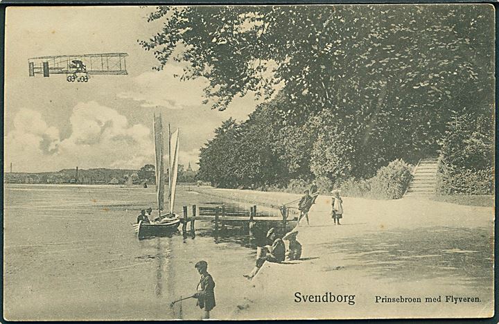 Flyver (tegnet) over Prinsebroen, Svendborg. Johs. Brorsen no. 31. Rift. Kvalitet 7