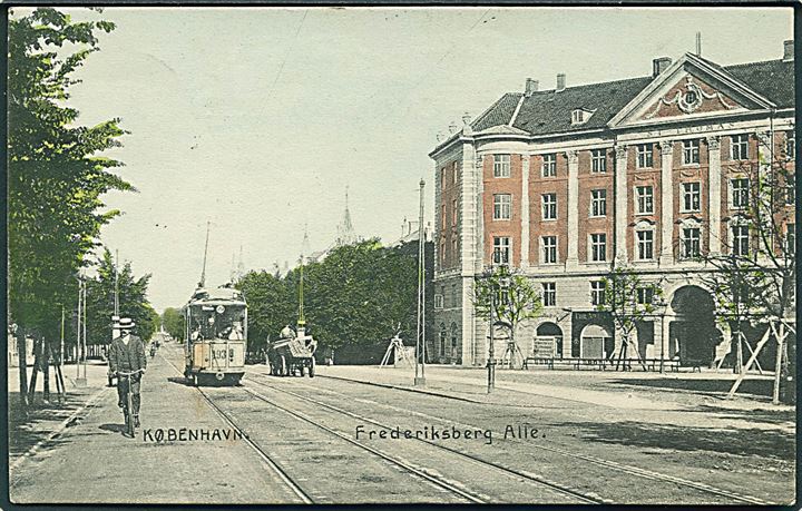 Købh., Frederiksberg Allé med sporvogn no. 193. Stenders no. 3865. Kvalitet 8