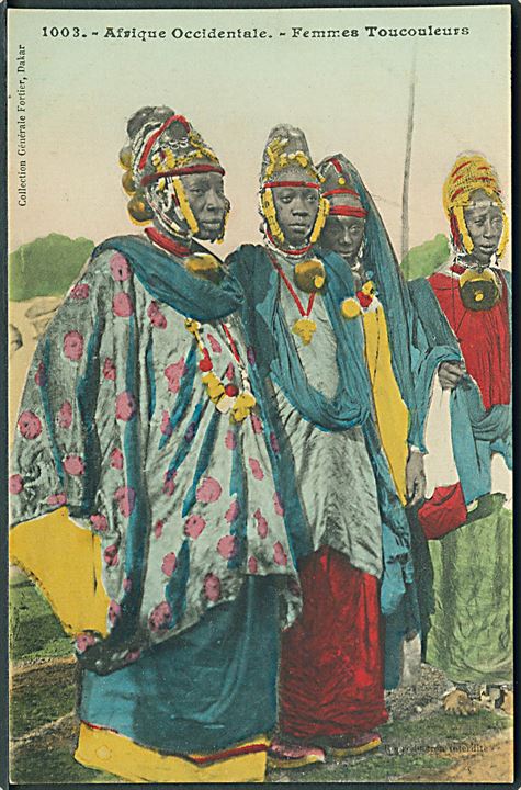 Fransk Vestafrika. Toucouleurs kvinder. Collection Génerale Fortier no. 1003. Kvalitet 10