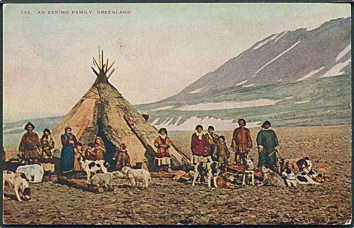 An eskimo family, Greenland. No. 133. Kvalitet 7