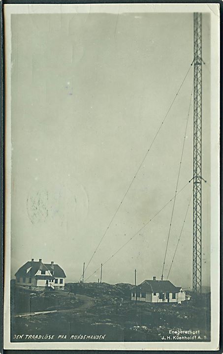 Bergen, Rundemanden, den traadløse radiostation. J. H. Küenholdt u/no. Kvalitet 7