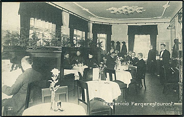 Fredericia, Færgerestaurant interiør. Grønholt no. 1911. Kvalitet 8