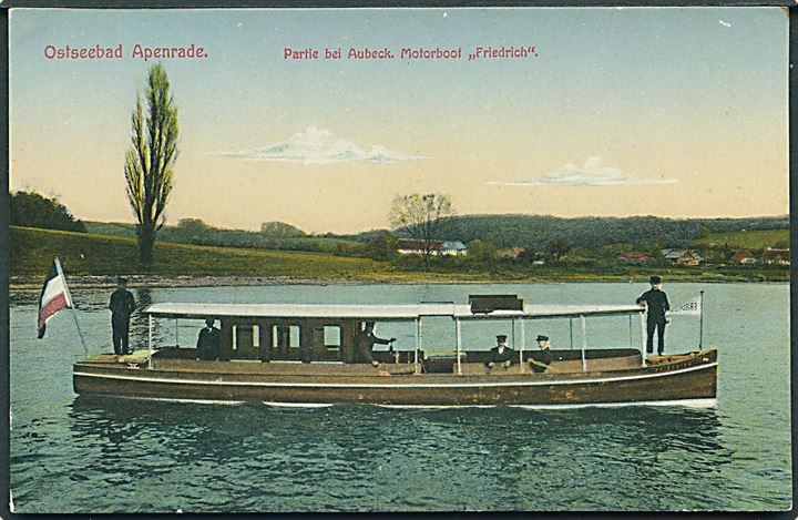 “Friedrich”, udflugtsbåd ved Aubeck, Apenrade. O. Overbeck no. 2050. Kvalitet 9