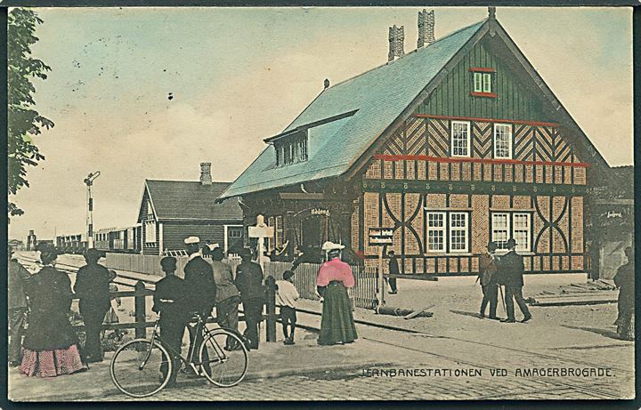 Købh., Amagerbro station. A. Vincent no. 674. Kvalitet 8