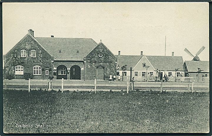 Skibbild station på Holstebro - Herning jernbane. O. Birkmose u/no. Kvalitet 7