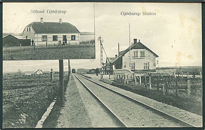 Gjødstrup station og pension “Sølund” på Holstebro - Herning jernbane. U/no. Kvalitet 7