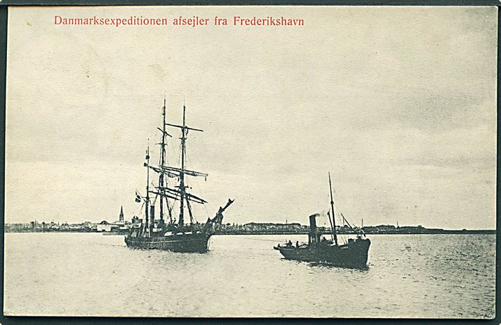 Danmark-Ekspeditionen. Afrejse fra Frederikshavn 1906. Knudstrup u/no. Kvalitet 8