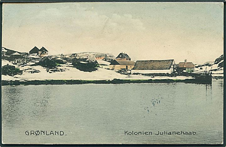 Julianehaab, kolonien i sne. Stenders no. 9016. Kvalitet 7