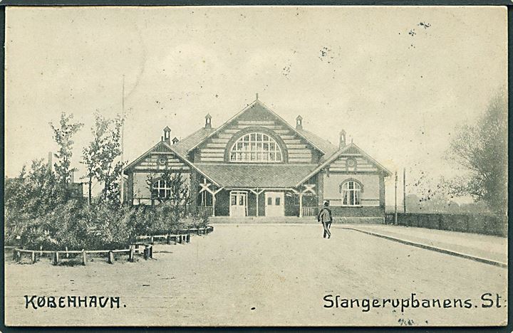 Købh., Slangerupbanens station. Dansk Industri no. 45. Kvalitet 8