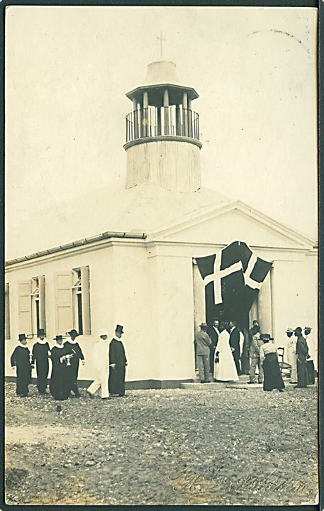 D.V.I., St. Croix, Kingshill. Indvielse af Kingshill kirke d. 8.6.1913. A. Lauridsen u/no. Kvalitet 7