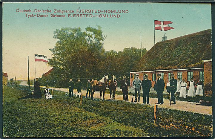 Fjersted-Hømlund, dansk-tyske grænse. W. Schützsack no. 9448 Kvalitet 7