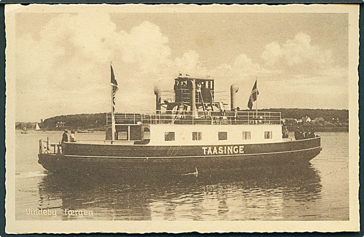 “Taasinge”, færge ved Vindeby. Stenders Svendborg no. 185. Kvalitet 8