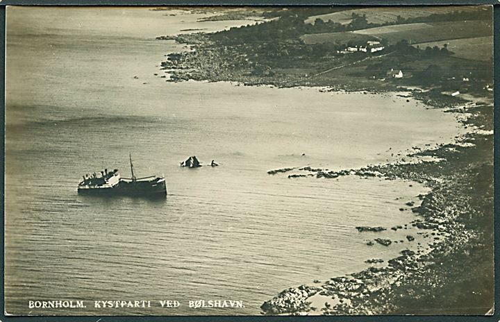 Norge. “Skolma”, S/S, af Aalesund. Forlist ved Bølshavn på Bornholm d. 16.1.1929. Colberg Luftfoto no. 6200. Kvalitet 8