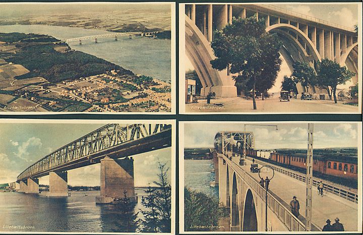 Lillebæltsbroen. 15 forskellige kort fra 1930’erne og frem.  Kvalitet Mix