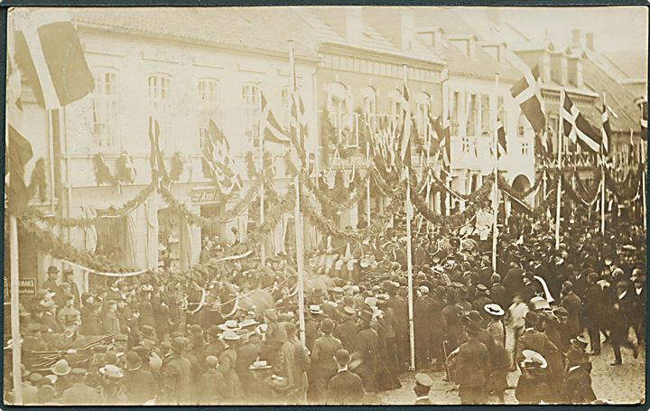 Faaborg, kongebesøget i oktober 1906. Fotokort u/no. Kvalitet 7