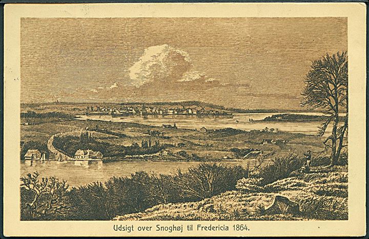 Udsigt over Snoghøj til Fredericia 1864. Stenders no. 20979. 