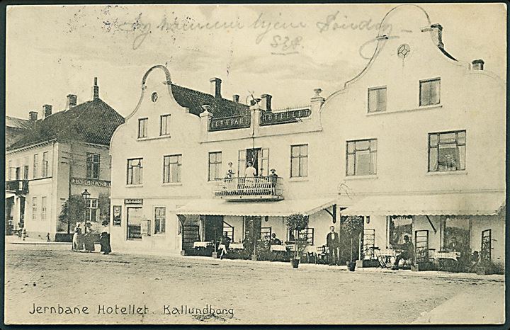 Kallundborg. Jernbane Hotellet. Fot. A. Ansø no. 29276. (Svagt knæk). 