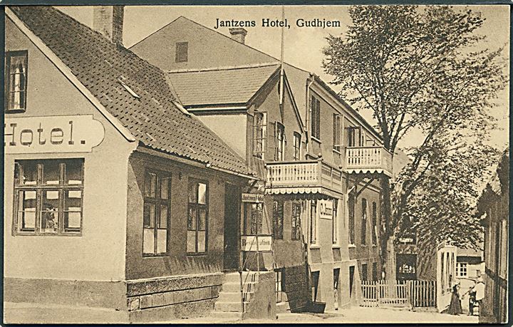 Bornholm. Jantzen's Hotel, Gudhjem. Frits Sørensens no. 698a. 