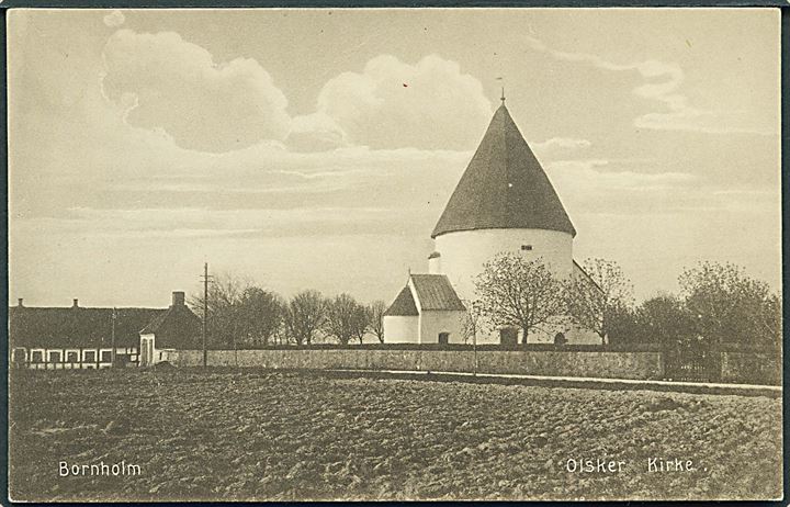 Bornholm. Olsker Kirke. (Sankt Ols), Allinge. Stenders no. 83. 