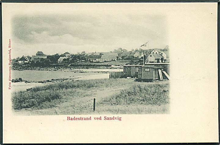 Bornholm. Badestrand ved Sandvig. Frits Sørensen u/no. 