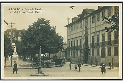 Portugal. Porto. Praca da Batalha e Edificio do Correio Geral. Fotokort no. 4. 