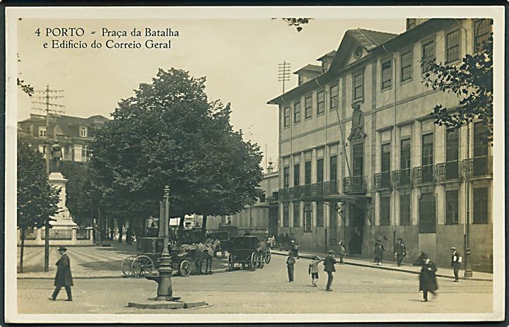 Portugal. Porto. Praca da Batalha e Edificio do Correio Geral. Fotokort no. 4. 