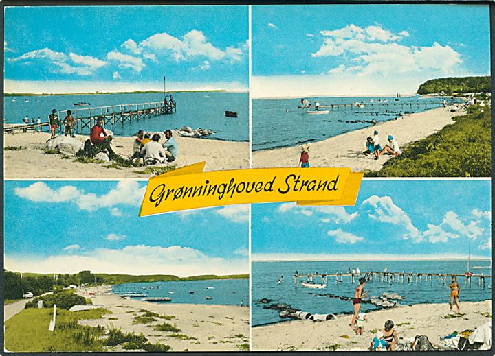 Grønninghoved Strand. Postkort Paulsen no. 954. 