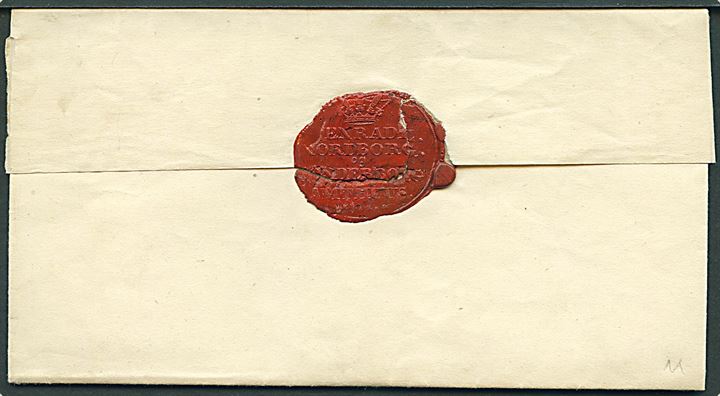 1852. Tjenestebrev mærket K.T.m.A. med 1½-ringsstempel Apenrade. d. 12.7.1852 til Sønderborg. Påskrevet 2 sk.