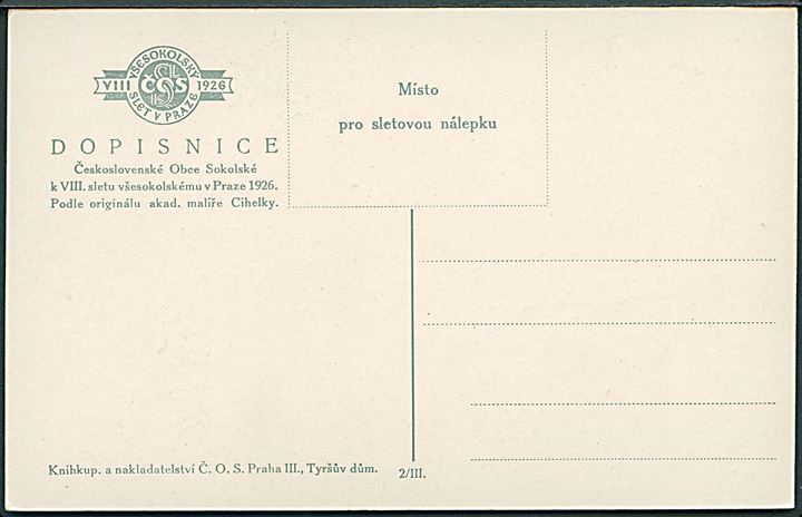 Tjekkoslovakiet. 8 Sokol stævne 1926. No. 2/III. 