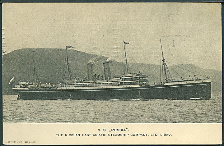 S/S Russia. The russian east asiatic steamship company. L. Levison Junr. u/no. 