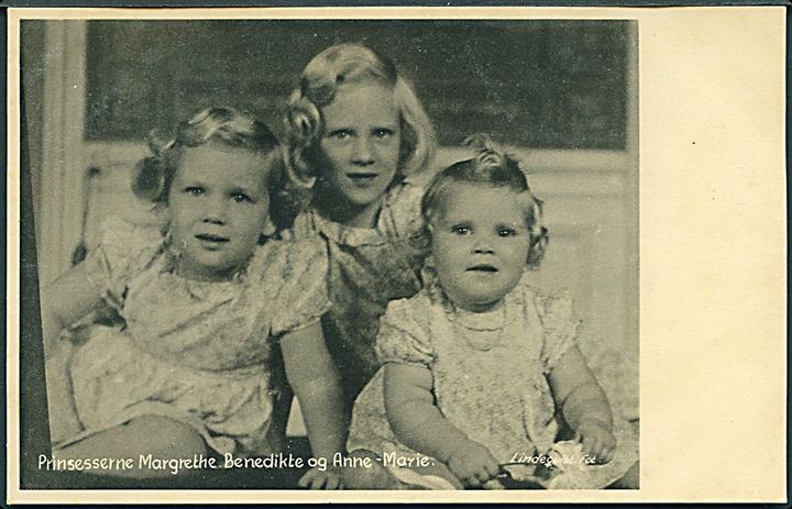 Prinsesserne Margrethe, Bendikte og Anne - Marie. Stenders no. 711. 