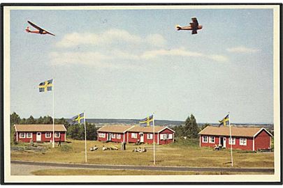 Svævefly trækkes op af fly over Ålleberg Lufthavn, Sverige. No. 2522.