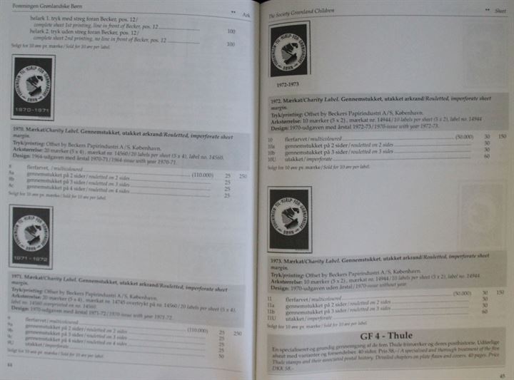 Cinderella 1999 Grønland. DAKA/GF7 katalog over grønlandske velgørenhedsmærker og firmafrankostempler. 120 sider. DAKA Forlag 1998.