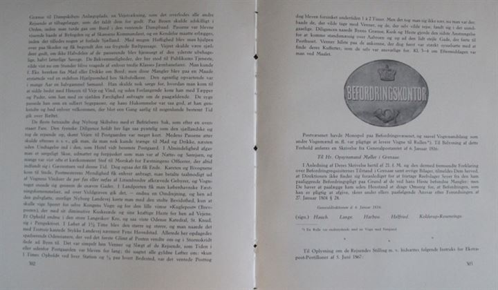 Det kongelige danske postvæsen gennem 300 aar 1624-1924. Festskrift udgivet af Generaldirektoratet for Postvæsenet. 522 sider illustreret i solidt halvlæder. Enkelte løse sider.