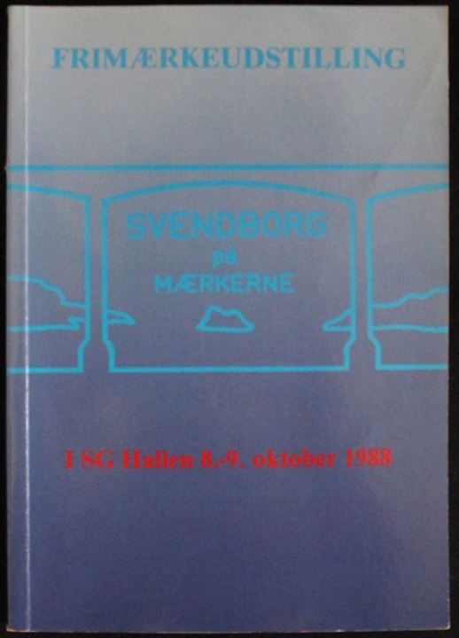 Svendborg på mærkerne Frimærkeudstilling 1988. Bl.a. med artikler om Svendborg stempler og finske forfalskninger. 128 sider.