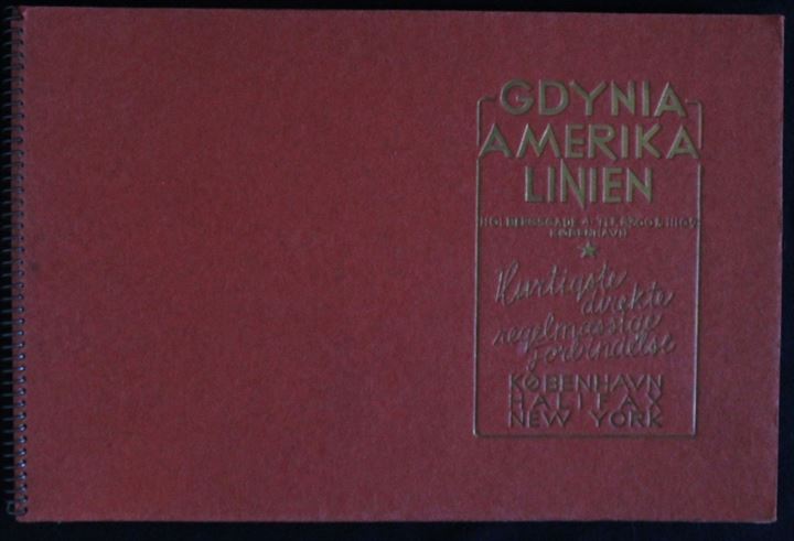 Gdynia-Amerika Linie. Reklamehæfte med billeder af M/S Pilsudski og M/S Baltory på ruten København - Halifax - New York. 1930'erne. 